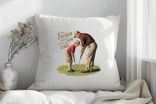 Super Soft Golf Cushion - Father and Son Time