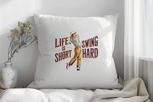 Super Soft Golf Cushion - Life is Short, Swing Hard